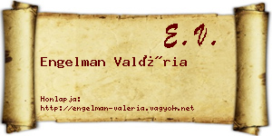 Engelman Valéria névjegykártya